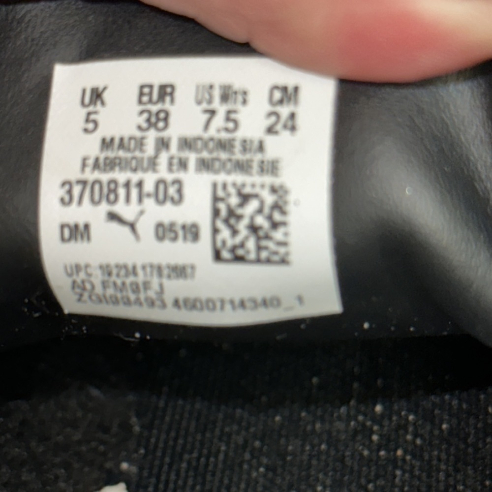 Womens Puma Cali Bold Black/White Sneakers Size 7.5 - Picture 6 of 7